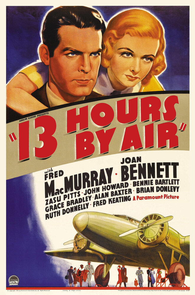 Thirteen Hours by Air (1936) постер